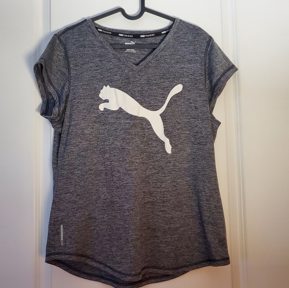 Puma Training Women's Gray T-Shirt Size L - Picture 1 of 8